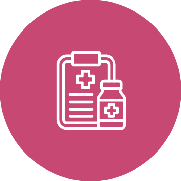 Ein Icon, das die Behandlung von primär biliärer Cholangitis illustriert.